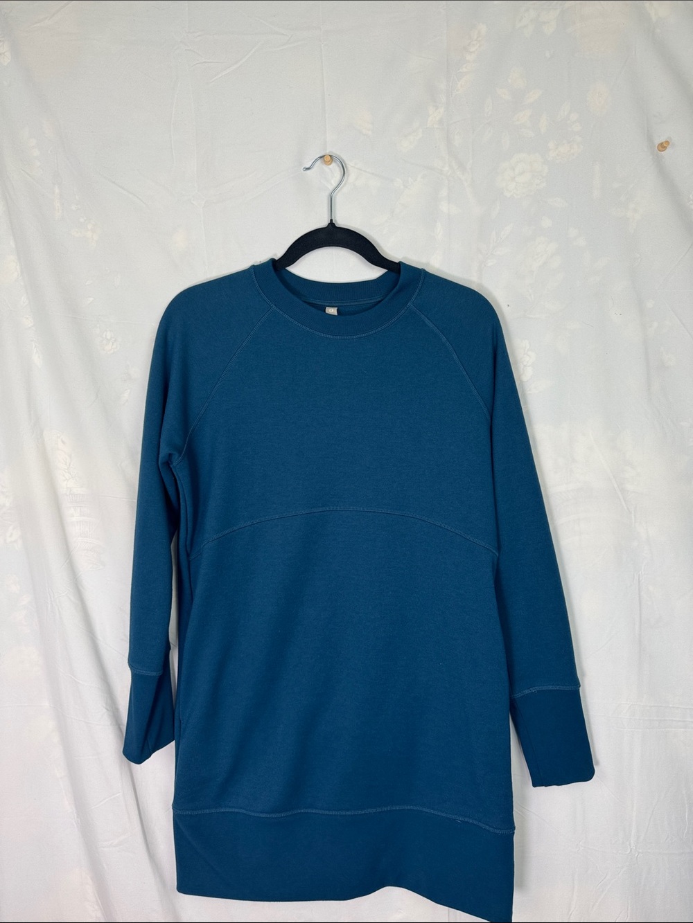 Athleta Teal Long Sleeve Sweatshirt Pullover Dress